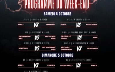 Programme du week-end du 4 – 5 octobre